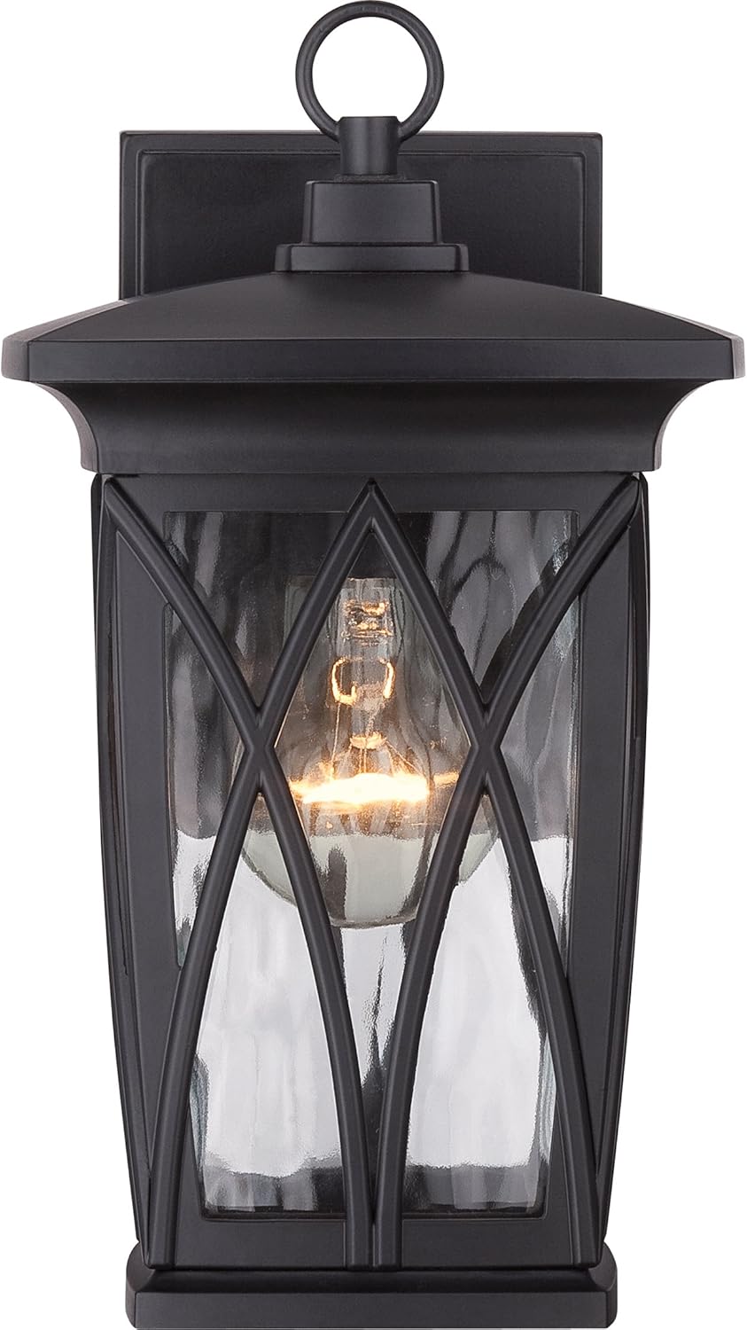 Quoizel Grover 1-Light Mystic Black Outdoor Wall Lantern