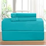 Luxurious Bed Sheets Set on Amazon 1500 Premier Wrinkle,Fade and Stain Resistant 4-Piece Bed Sheet Set, Deep Pocket, Full Turquoise