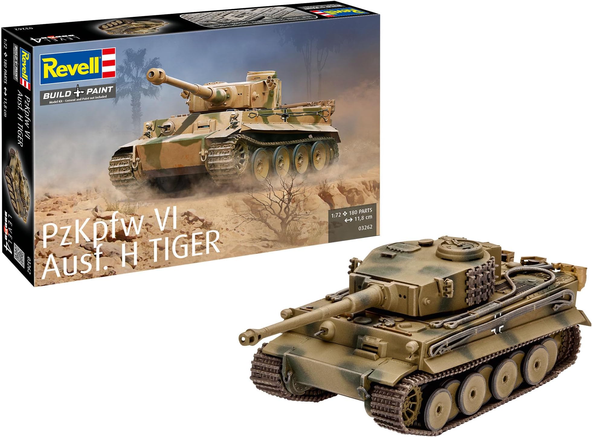 Gmbh 03262 Pzkpfw VI Ausf H Tiger Tank Model Kit, 1: 72 Scale