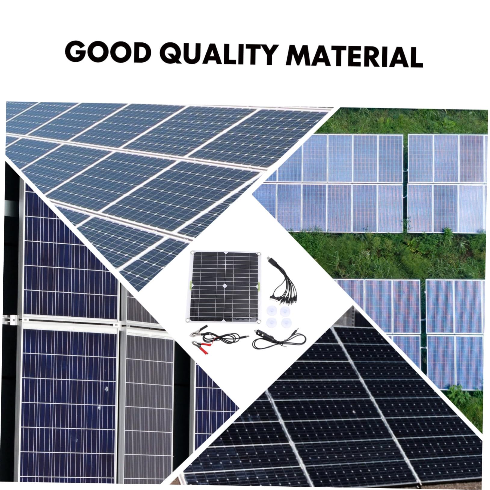 Pannello Solare Monocristallino 200w 12v, Kit Nero