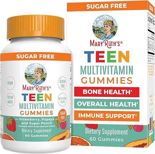 MaryRuth Organics Multivitamínico para adolescentes | Gomitas multivitamínicas multiminerales para adolescentes con vitamina B, C, D y E, biotina,