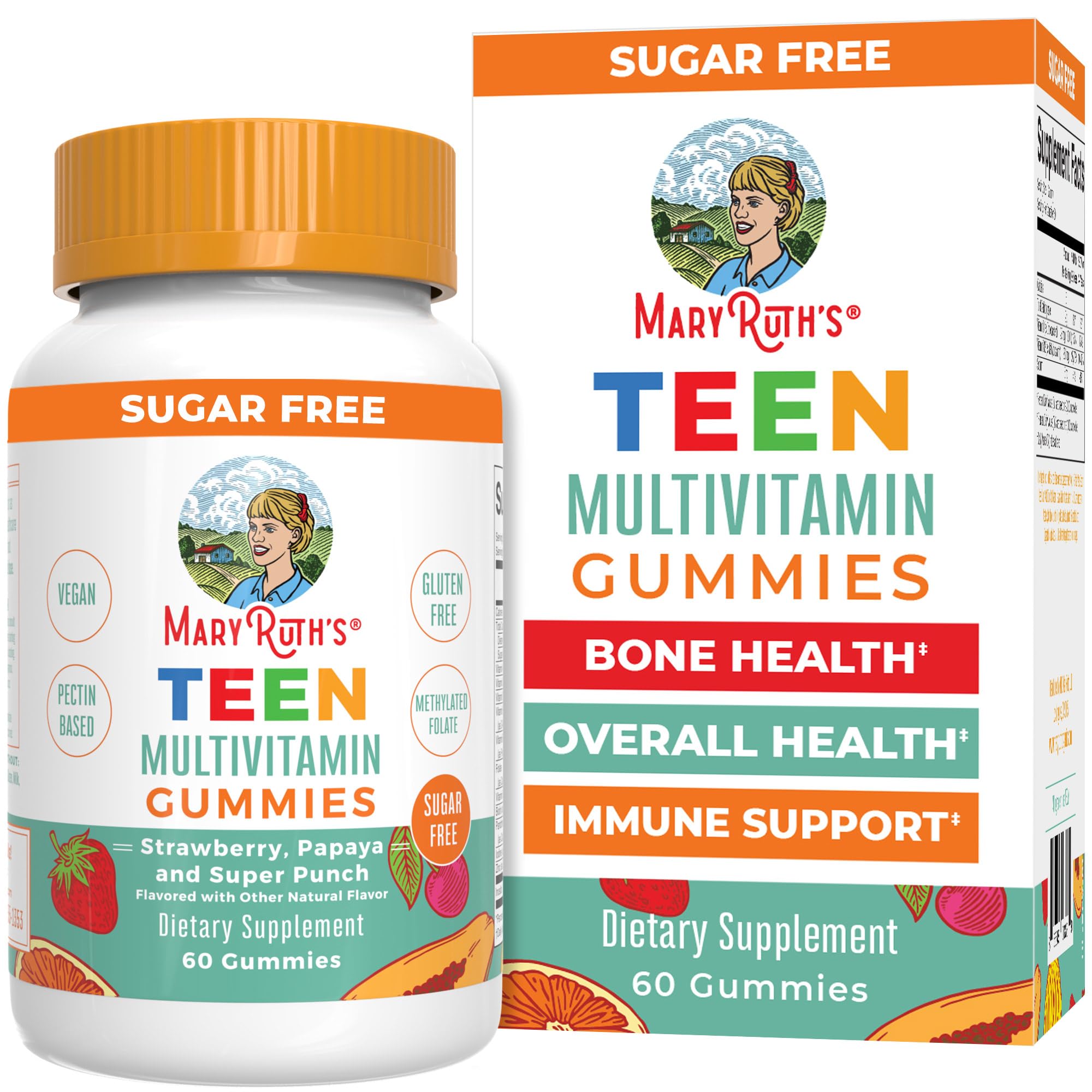 Multivitamin for Teens | Teen Multivitamin Multimineral Gummies with Vitamin B, C, D and E, Biotin, Zinc | Teen Vitamins | Vegan | Sugar Free | Gluten Free | 60 Count