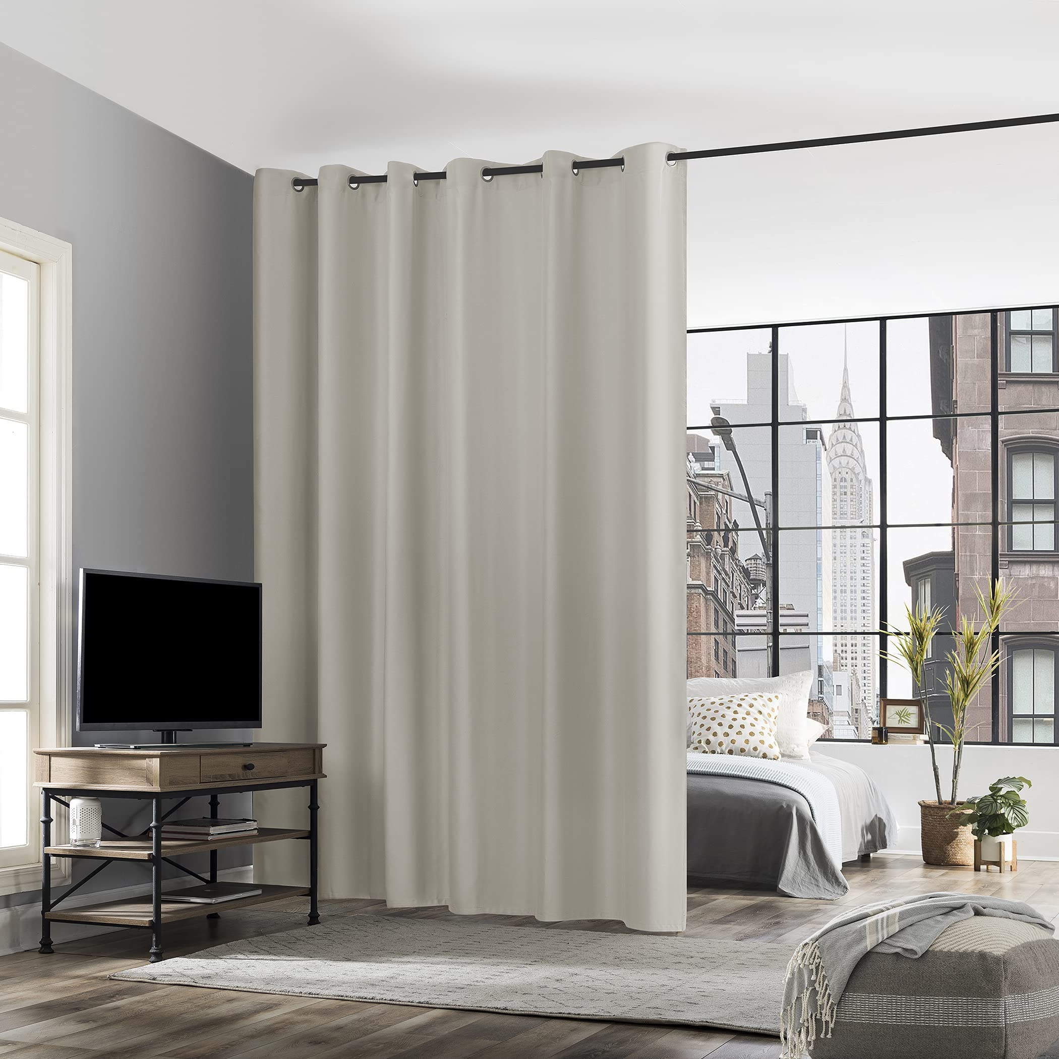 No. 918 Billie Noise Reducing Grommet Room Divider Curtain Panel, 180