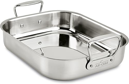 Miniatura 2 de All-Clad Specialty - Asador de acero inoxidable con estante antiadherente de 11 x 14 pulgadas, apto para horno, asador de 500 F, ollas y sartenes,