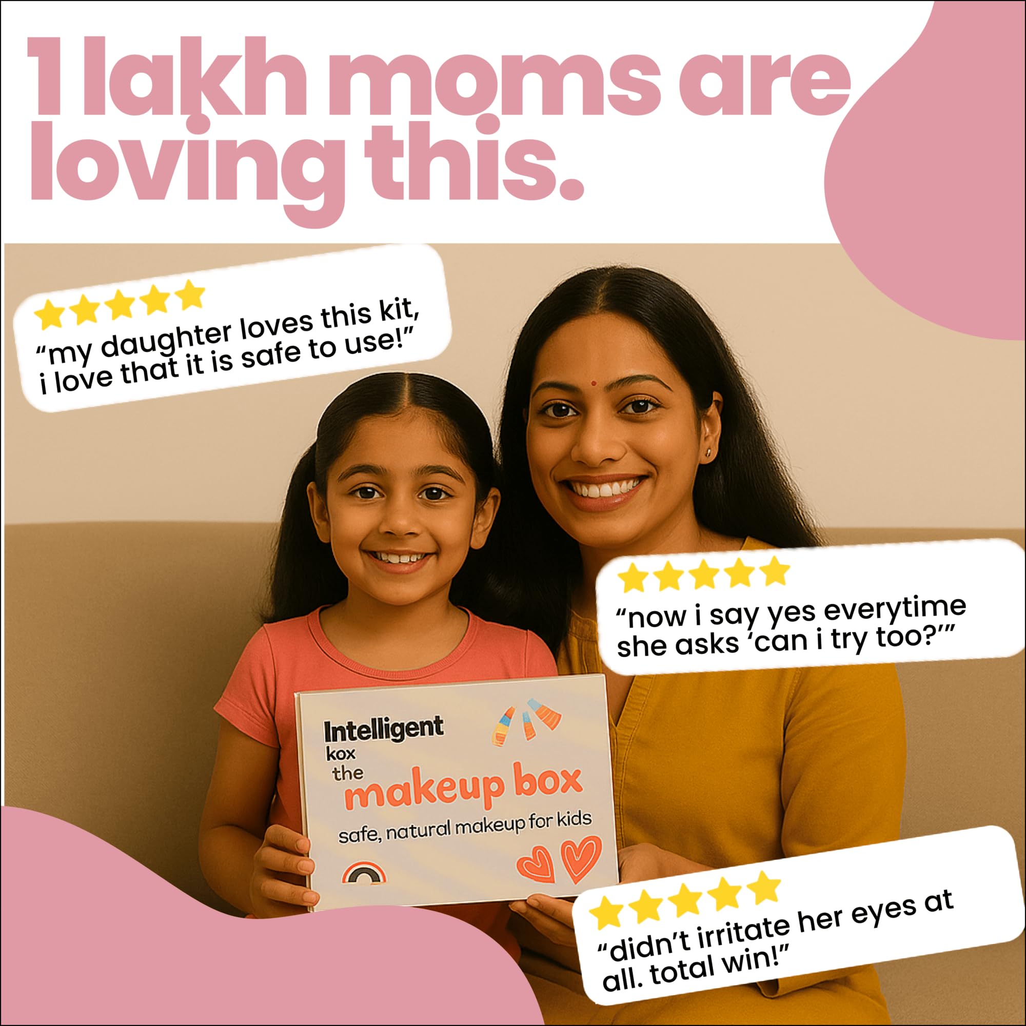 Tuco® Kids Organic Glam Makeup Box for Girls | Safe Makeup Kit | Birthday Gift for 4 5 6 7 8 9 10 11 12-16 Years Old | Non-Toxic Kids Lip balm, Kajal and Nail Paint - Image 6 thumbnail