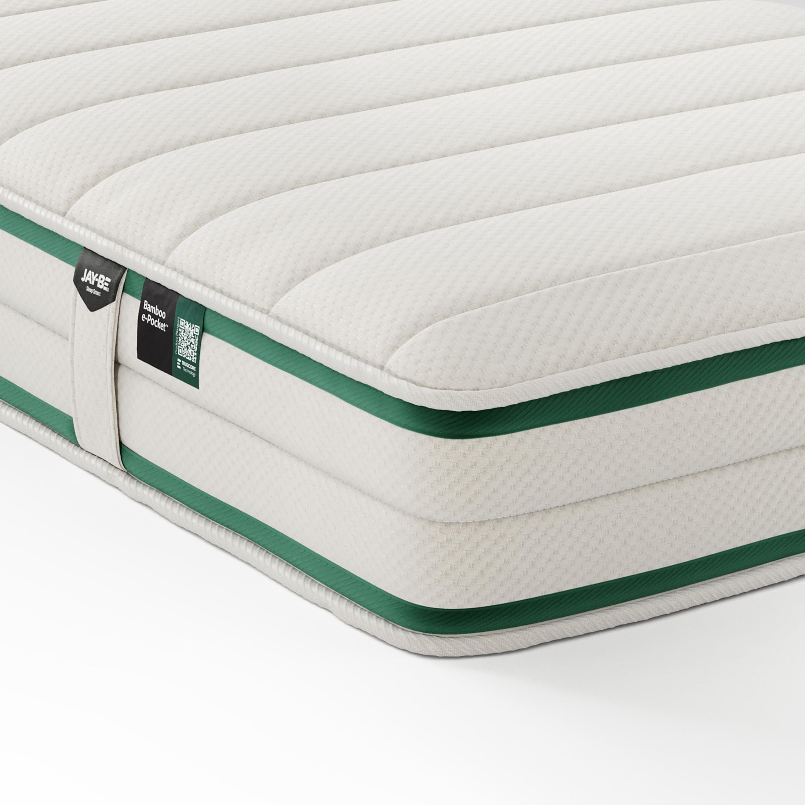 JAY-BE Natural Fresh Bamboo e-Pocket Children's Mattress, 3ft, Hybrid - Single (90 x 190 x 18cm)