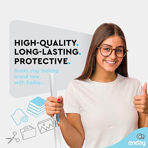 Miniatura 2 de Papel de contacto transparente, 17.5 pulgadas x 5 pies, autoadhesivo transparente para libros y libros de texto para libros de bolsillo y cubiertas