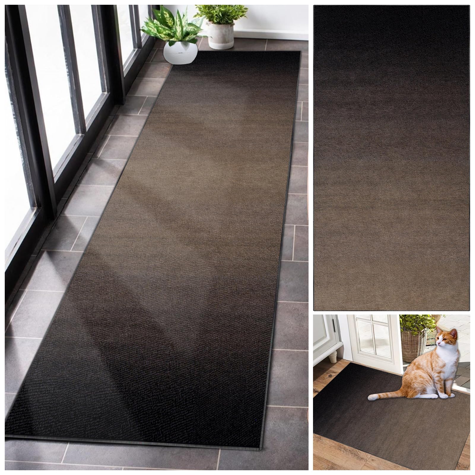 Hallway Runner Washable Kitchen Runner Rug Non Slip Carpet Runners for Hallway Long Hall Runner Narrow Rugs Floor Carpet Runner Low Pile Area Rug Runner for Bedroom Entryway Laundry 40 x 60 cm