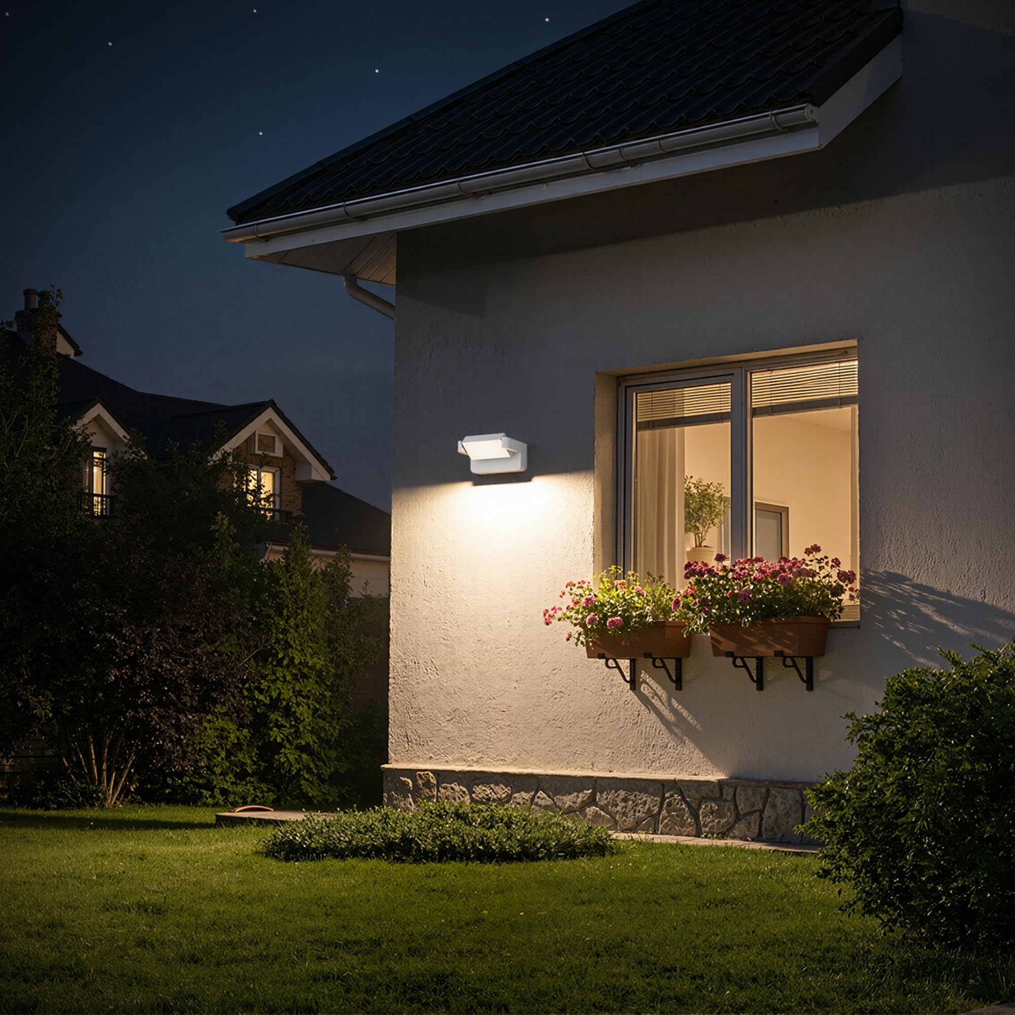 Aipsun 24W LED applique da esterno per interni, Bianco,3000K