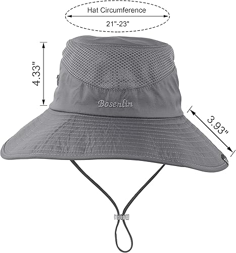 Miniatura 10 de Sombrero de cola de caballo para mujer, ala ancha, protección UV, malla para playa, pesca, jardinería