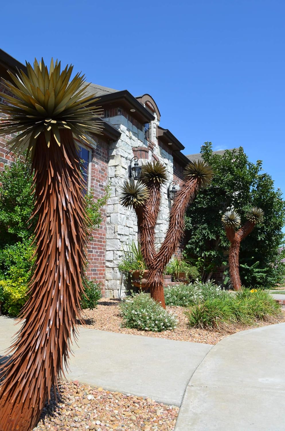 Desert Steel Joshua Tree Outdoor Patio Decor with Realistic Patina