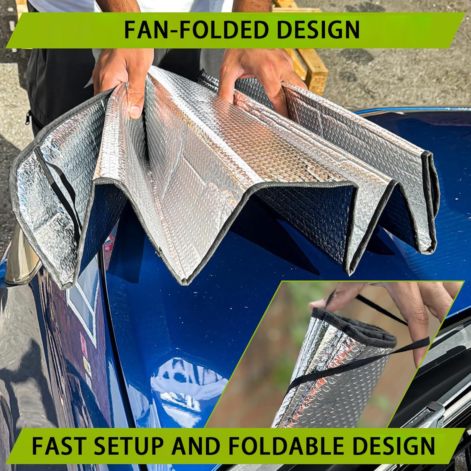 Zonnescherm Voor VW ID.4 2020-2026 – Parasol Met Titanium Coating, Opvouwbaar Met Hoes