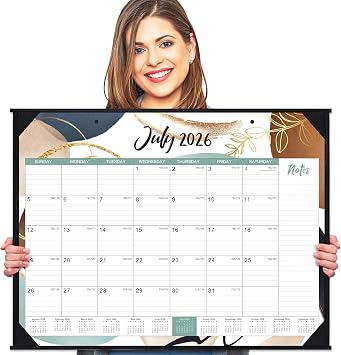 2026-2027 Desk Calendar - Desk Calendar 22 x 17, Jul 2026 - Dec 2027 | 18 Months Large Calendar 2026-2027, Desk Pad, Large Ruled Blocks, Notes Section, Great Desk/Wall Calendar Organizer