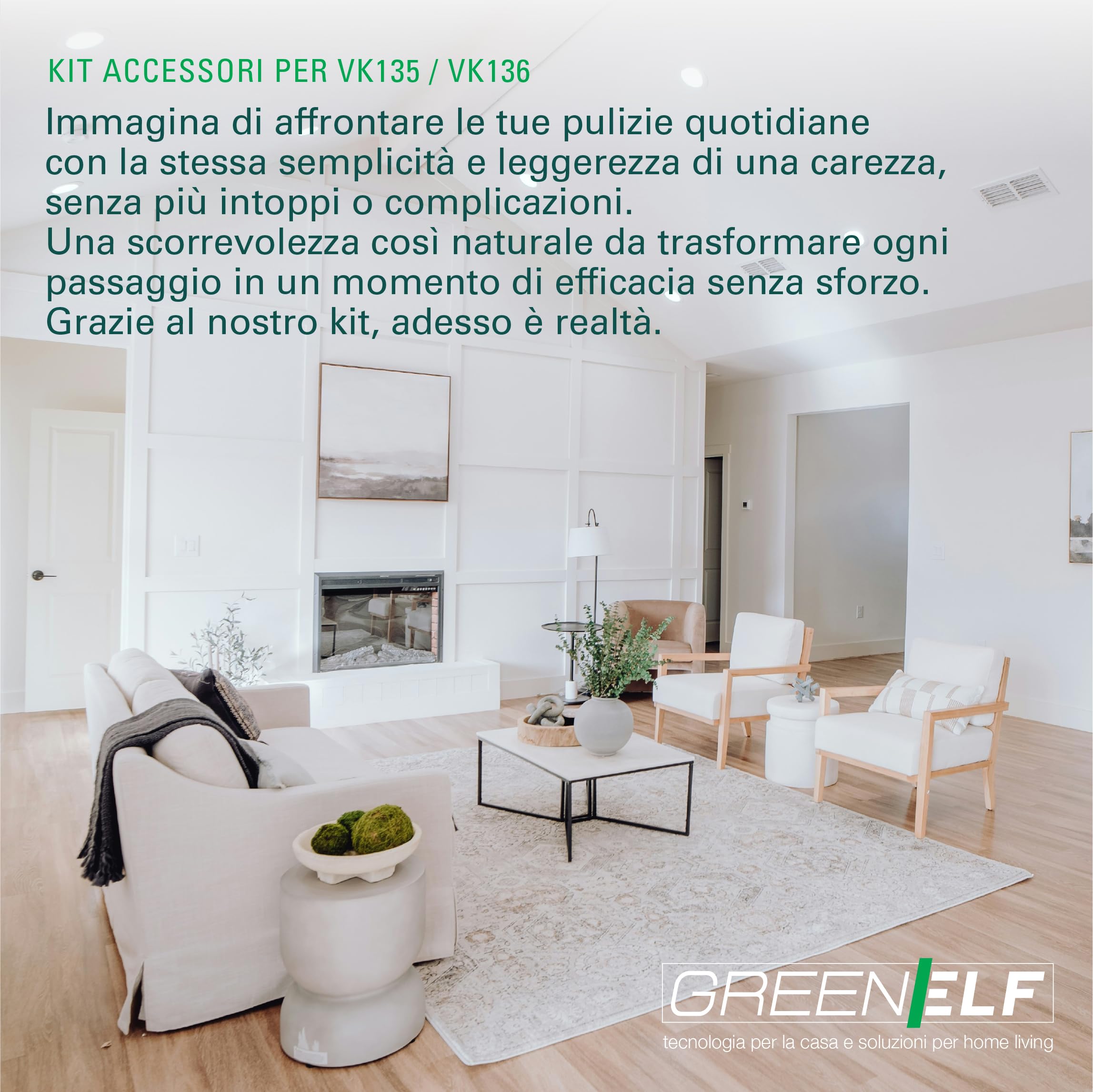Kit Tubi Folletto VK135-136 | COMPATIBILI | Tubo Flessibile Per MODELLO 135 e 136 - COMPRENDE: Tubo Flessibile, Formichiere, Spazzolino, Adattatore, Girasole – Pulizia Profonda Auto e Casa, Verde