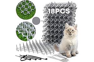 18 Pack Cat Deterrent Scat Mat: Ultimate Garden Protection for Plant Lovers