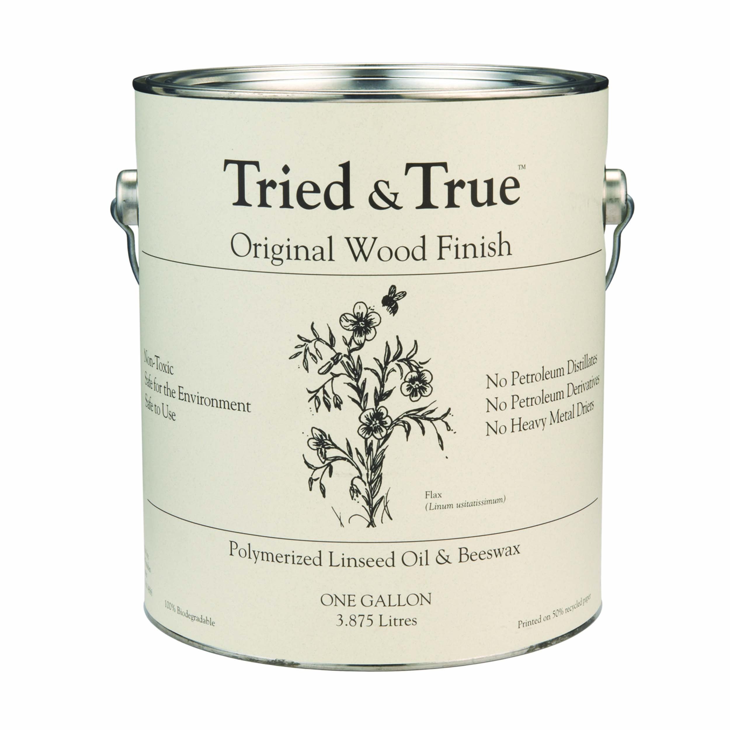 Tried & TrueWood Finish Original , Gallon - Linseed Oil Beeswax Blend, Ideal for All work, Long-Lasting Durability, Food Safe Sealer, Non-toxic