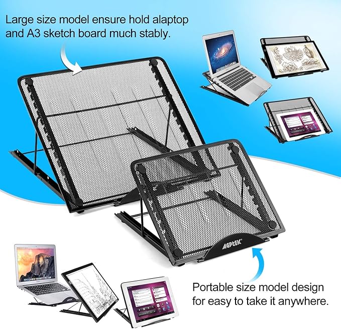 Soporte para Laptop IMAGE A3 Plegable Portátil Ventilado Ajustable 12 Ángulos miniatura 9