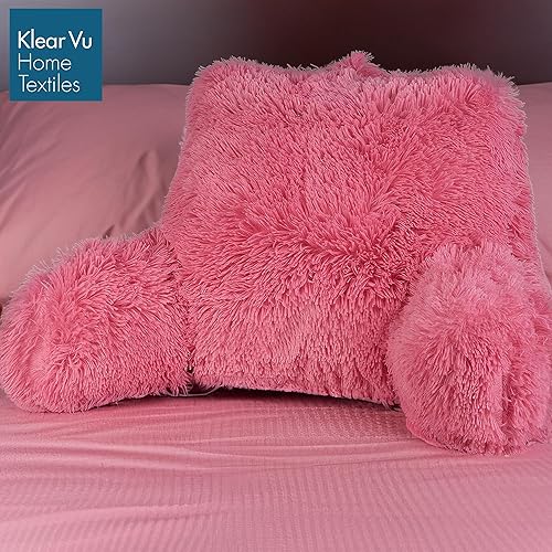 Miniatura 2 de Klear Vu Almohada de lectura lanuda para adultos y niños, soporte lumbar y de brazo en cama, silla, sofá y suelo, 30 x 21 pulgadas, tamaño único,