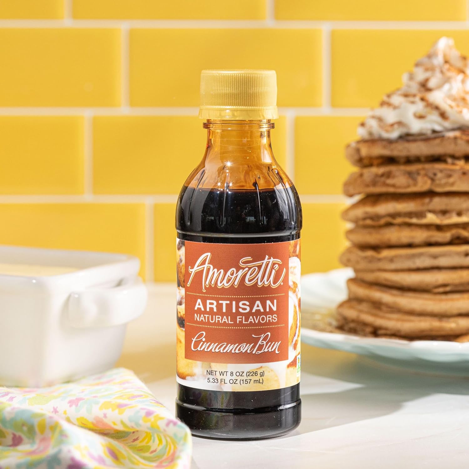 Amoretti - Natural Cinnamon Bun Artisan Flavor Paste, 10 lbs, Perfect For Ice Cream, Beverages, Cakes, and more, Preservative Free, Vegan, Gluten Free, No Artificial Sweeteners, Highly Concentrated
