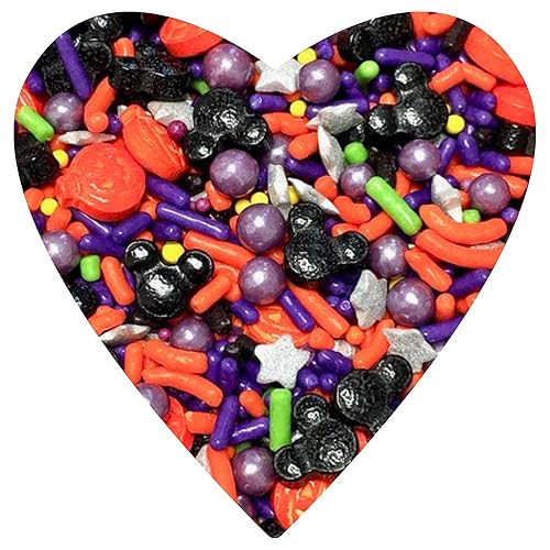 COOL MOM SPRINKLES Gránulos de Mickey Mouse (4 onzas) Gránulos de cumpleaños de Mickey Mouse para decorar pasteles, cupcakes, galletas y postres