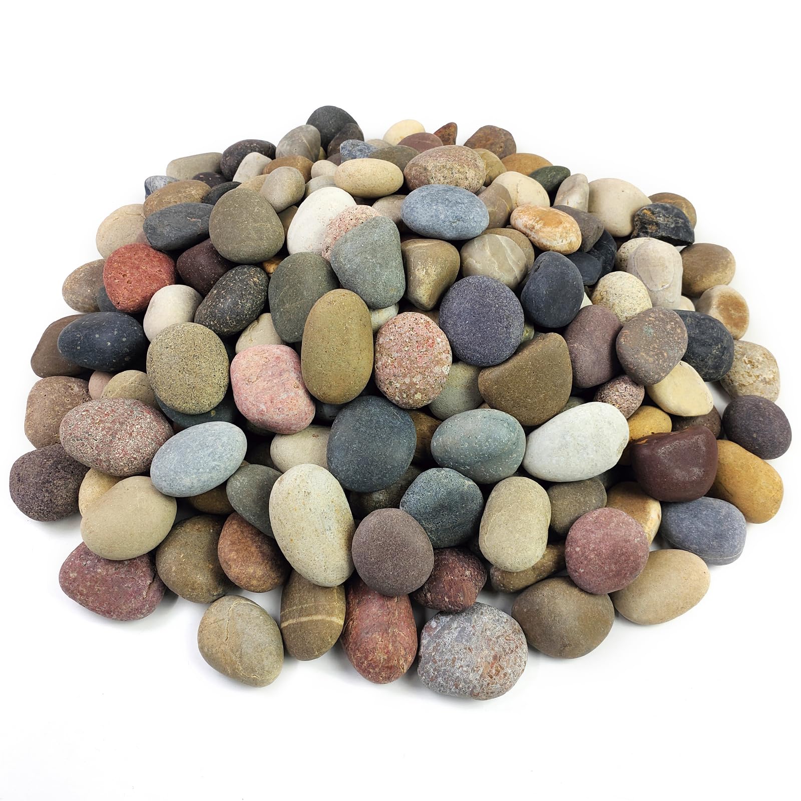 FANTIAN 40 lbs River Rocks for Landscaping, 1-2 Inch Decorative Stones Pebbles for Plants, Garden, Paving Crafting, Walkways and Outdoor Yards