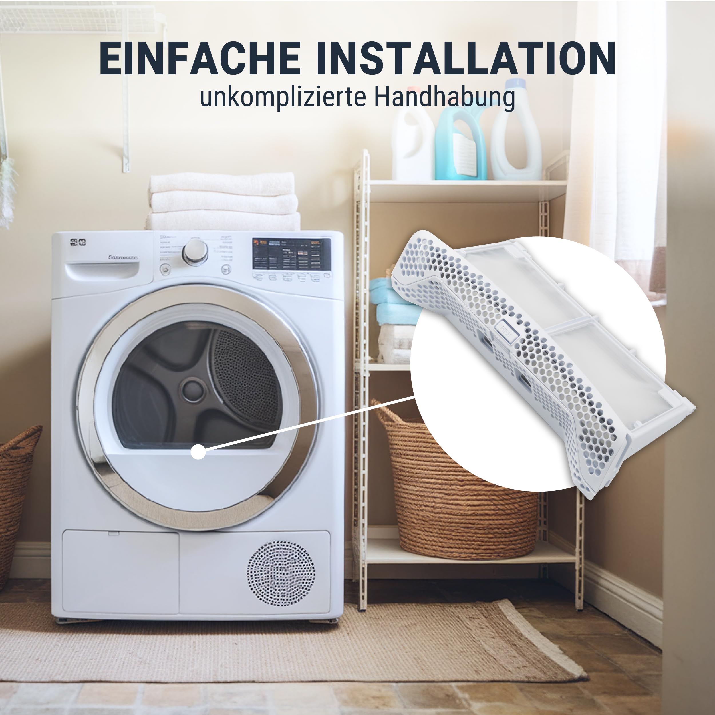 Flusensieb Filtertasche für Trockner Ersatz für AEG Electrolux 8588074539012/8074539019 Waschtrockner Wäschetrockner