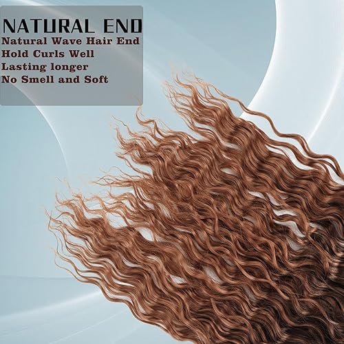 Miniatura 5 de CTRLALT Paquete de 2 extensiones de cabello ondulado profundo de ganchillo de 24 pulgadas para mujeres negras, extensiones de cabello trenzado de