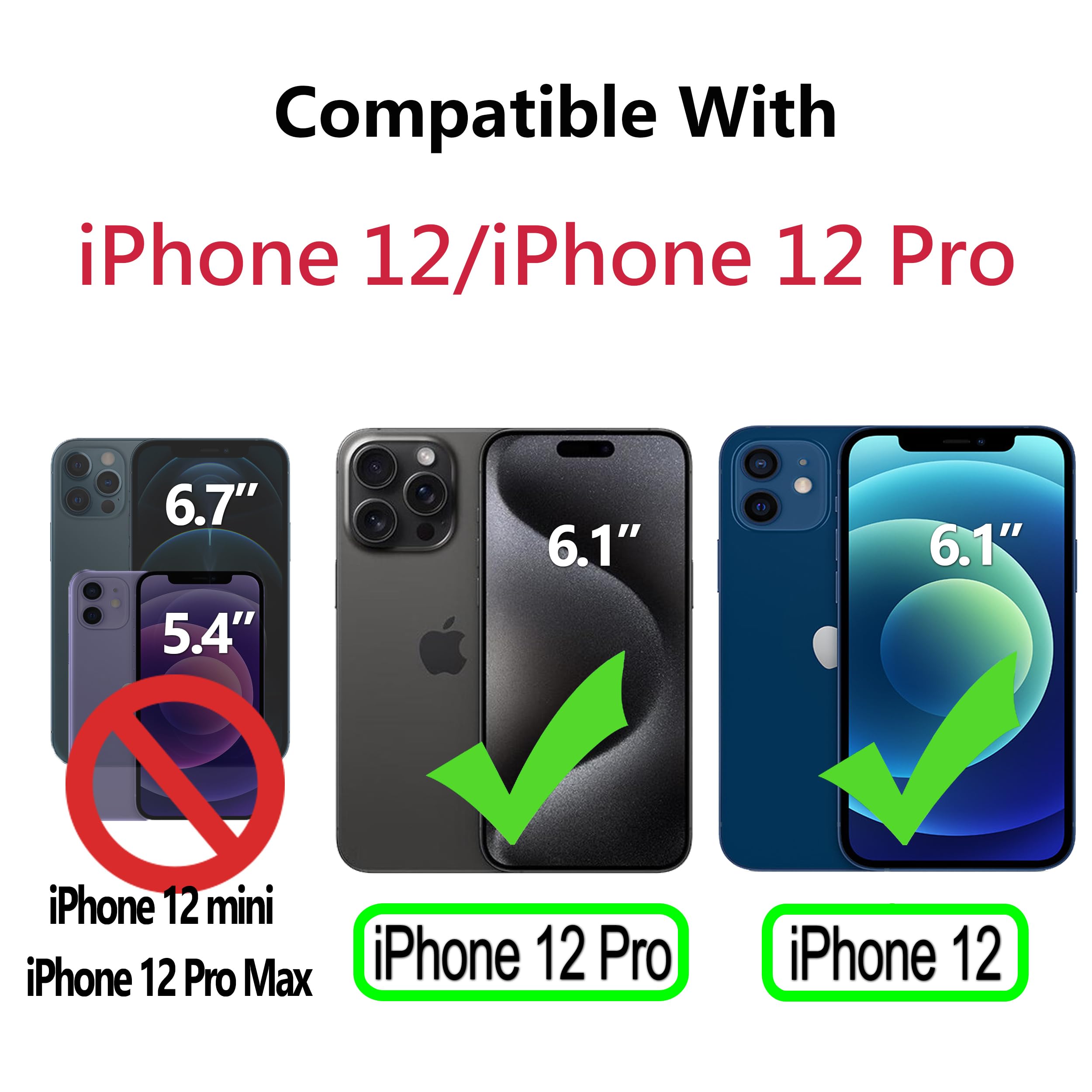 Amazon.com: CIVICASE for iPhone 12/iPhone 12 Pro Wallet Case