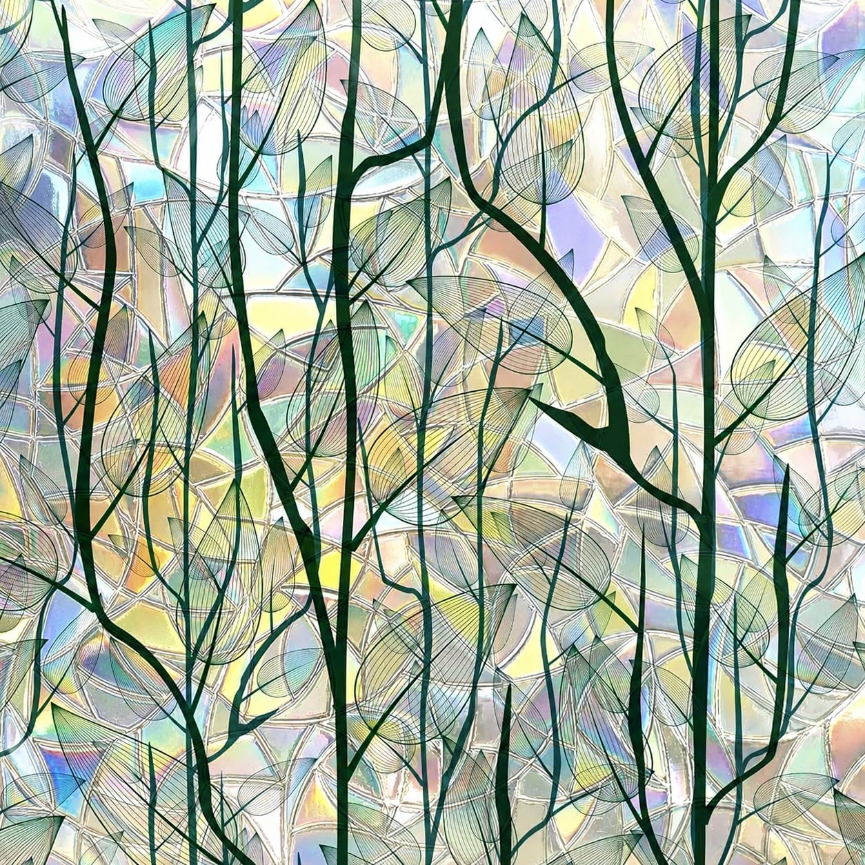 shinfly Fensterfolie Blickdicht Selbsthaftend | Sichtschutzfolie Fenster | Fensterfolie Bunt Statisch Haftend