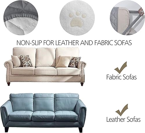 Miniatura 8 de Ameritex Funda para silla con estampado de patas de perro, 100% resistente al agua, acolchada, protector de muebles para perros, niños y mascotas,