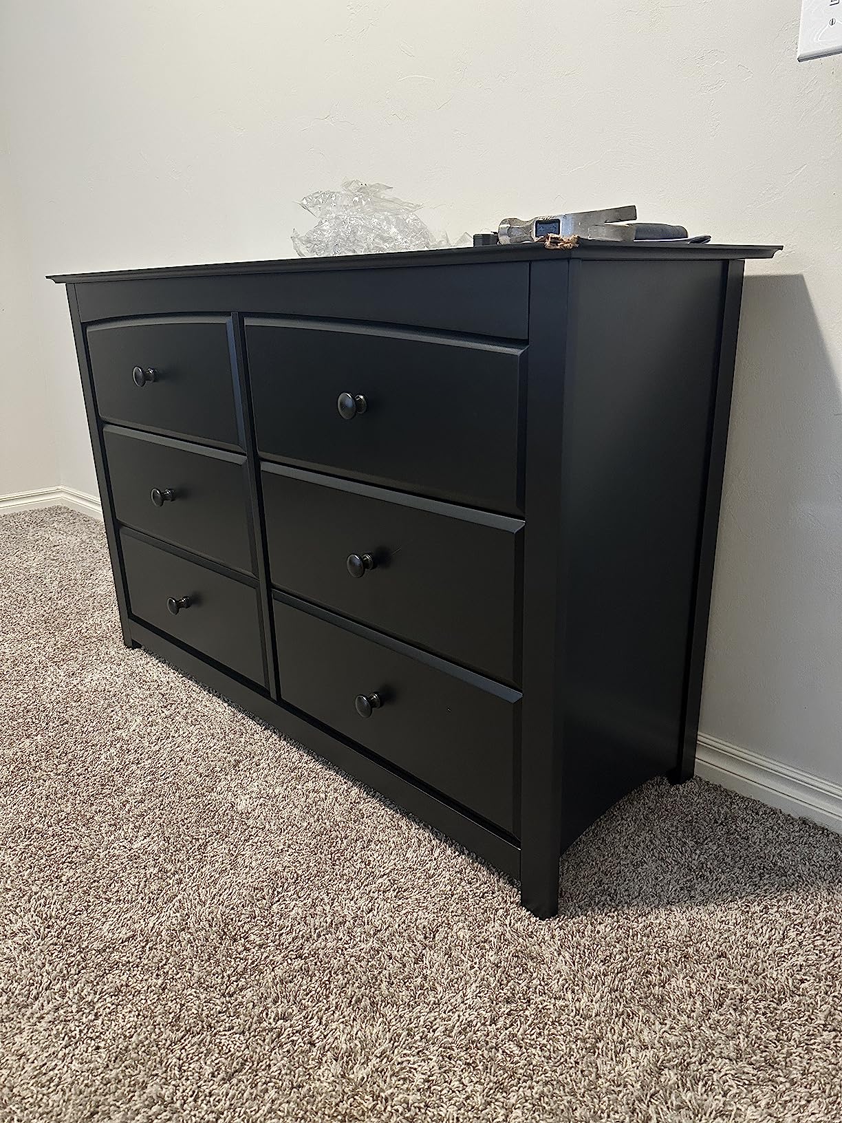 $10/mo - Finance Storkcraft Kenton 6 Drawer Double Dresser (Black ...