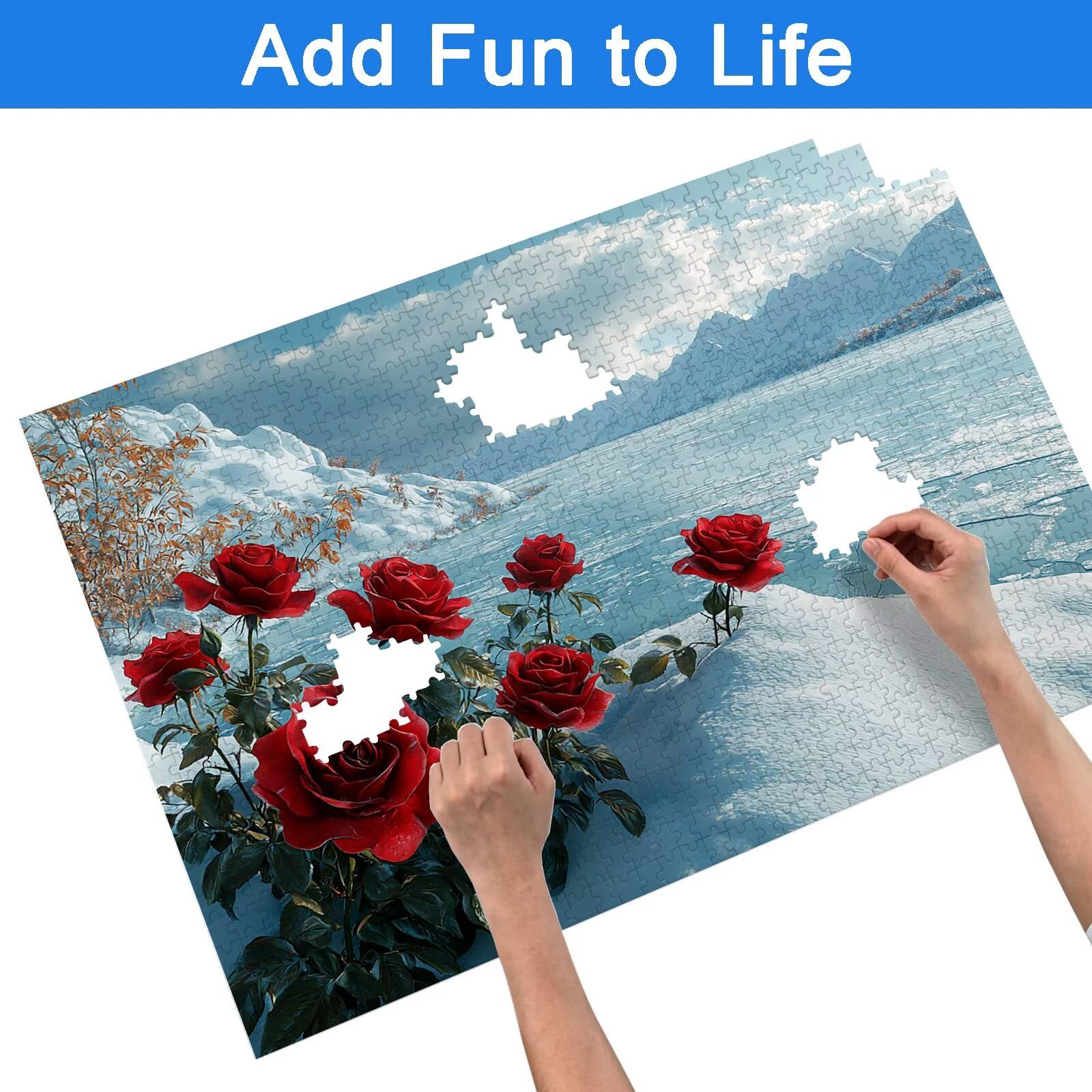 Puzzle 3000 Pezzi Paesaggio, Puzzle Fiore 3000 Pezzi Arte per Adulti e Bambini, Misura: 122x81 cm, Puzzles Legno per Adulti con Squisita Scatola di Imballaggio, Idea Regalo Donna, Regalo Uomo, -9131
