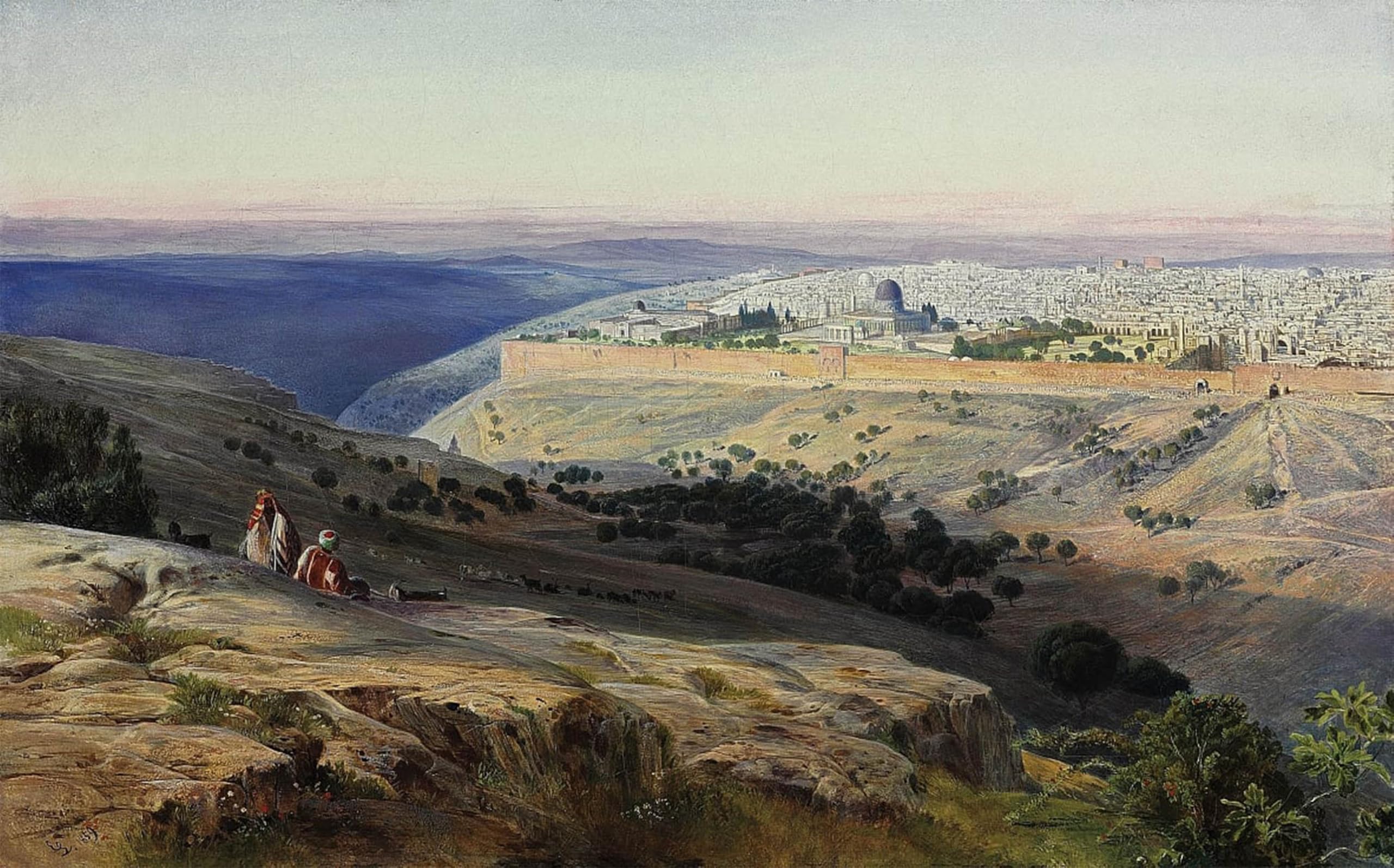 ARTXLXXBN Famous Art Print Poster Vintage Wall Art Jerusalem by Edward Leaars Canvas Art Poster for Home Decor 60x90cm