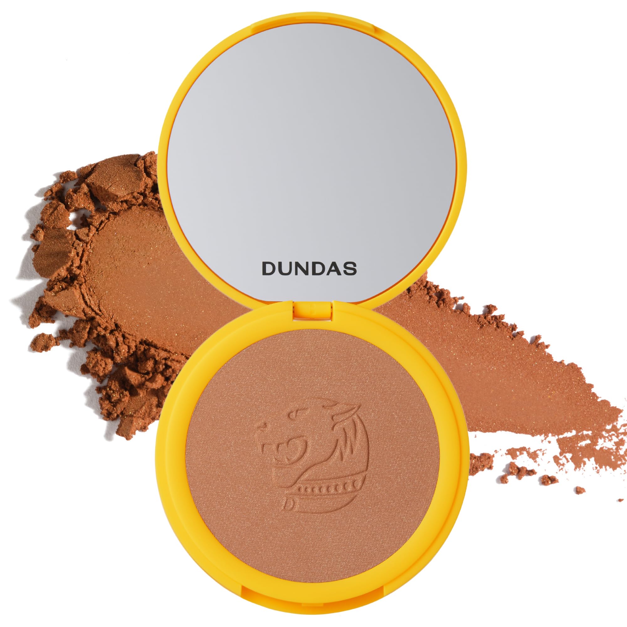 Dundas Bronzer Anonymous, Contour Powder for Face and Body, Bronzing Shimmer, Matte Finish, Face Make Up for All Skin Types, Cruelty Free Natural Makeup, Buildable Coverage, Easy to Blend, (Step 3) Caramel With Gold Shimmer