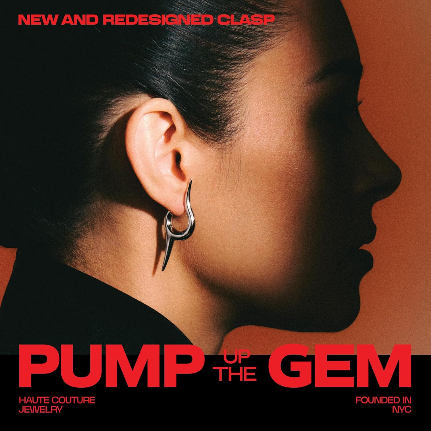 Premium Quality | 18K Platinum Plated Spike Hoop Earrings For Women | Lightweight & Comfortable | Haute Couture Aesthetics | Pump Up The Gem | US Brand | - Image 2