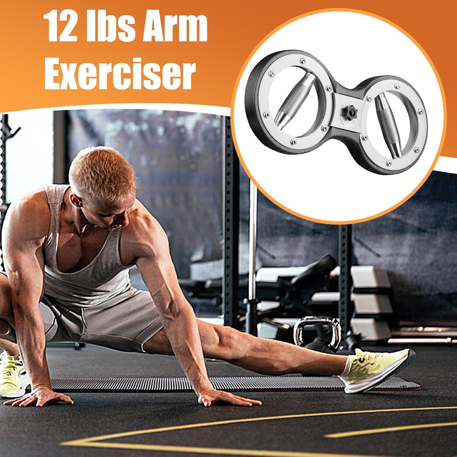 Trenażer Ramion Wzmacniacz dłoni trening chwytu mięśnie górnych partii | 5,44 kg Sprzęt Do Ćwiczeń Ramion Trenażer Chwytu dla Mężczyzn Trening Siłowy Ćwiczenia Klatki Piersiowej Górna Partia