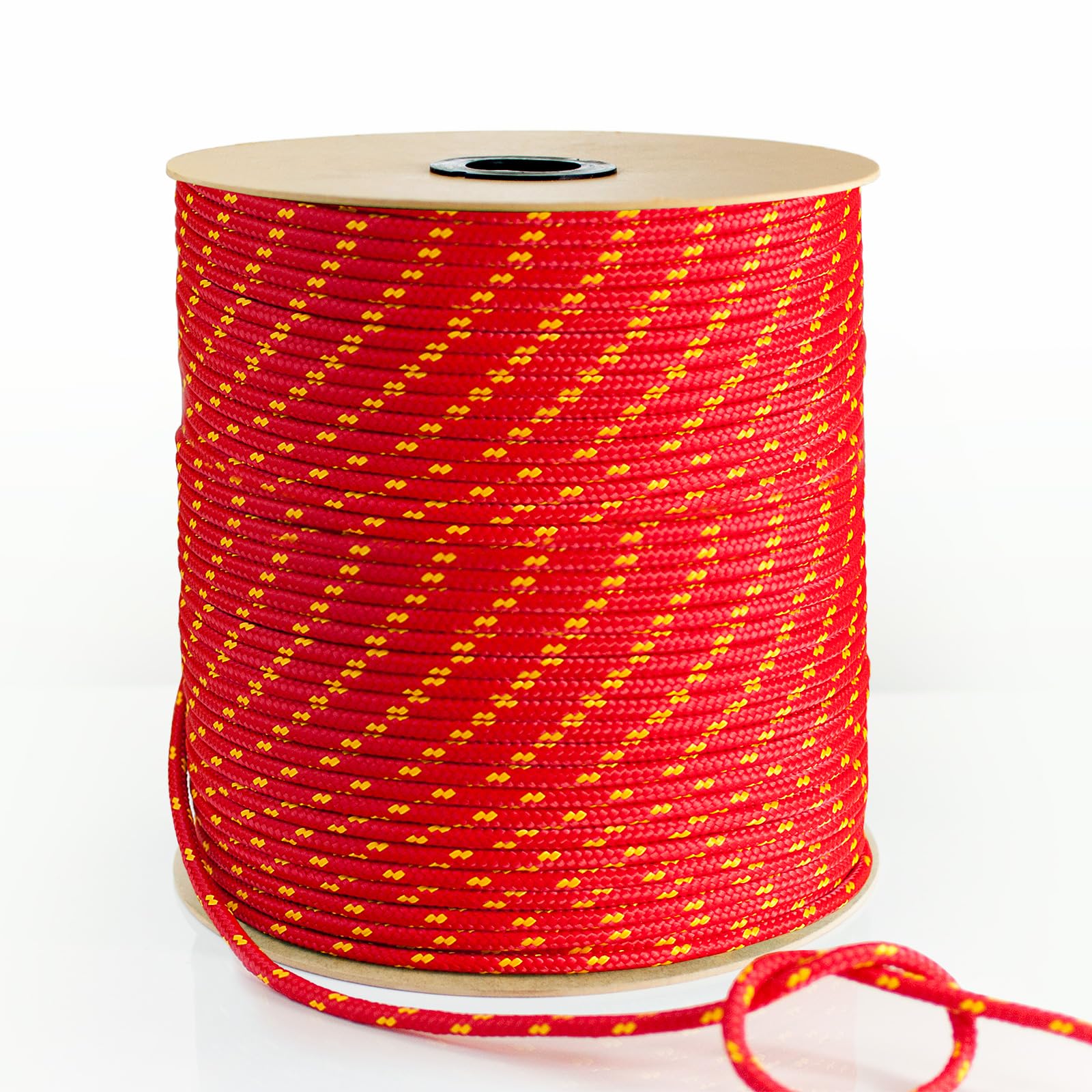 Cuerda de polipropileno roja de Seiltech.de, 14 mm, 50 m, soporta hasta 82 kg, cuerda textil trenzada, cuerda de plástico trenzado