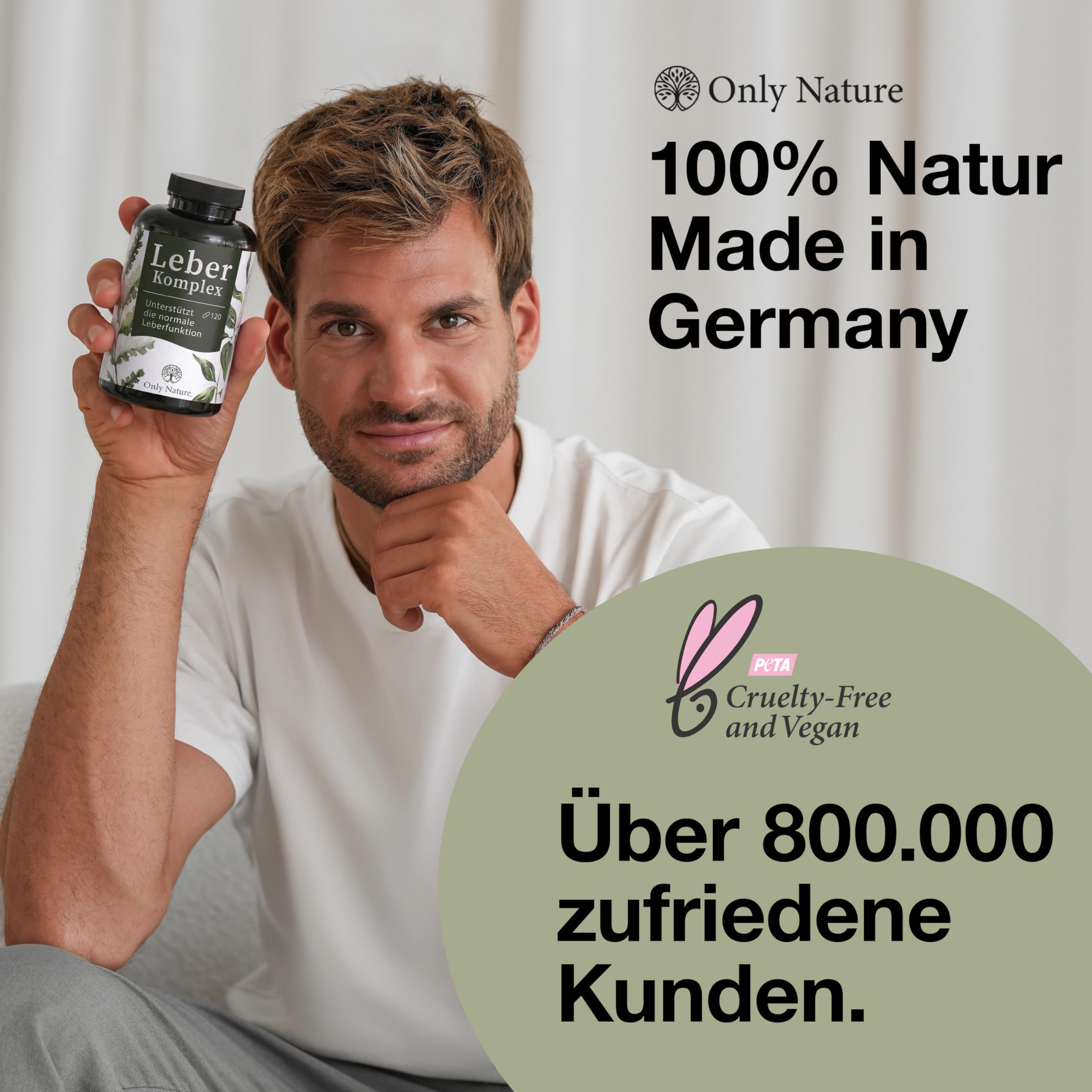 Leber Komplex Kapseln - 120 Kapseln - Einzigartige Zusammensetzung: Mariendistel, Cholin, Artischocken - in Deutschland produziert & Laborgeprüft -Natürlich & vegan