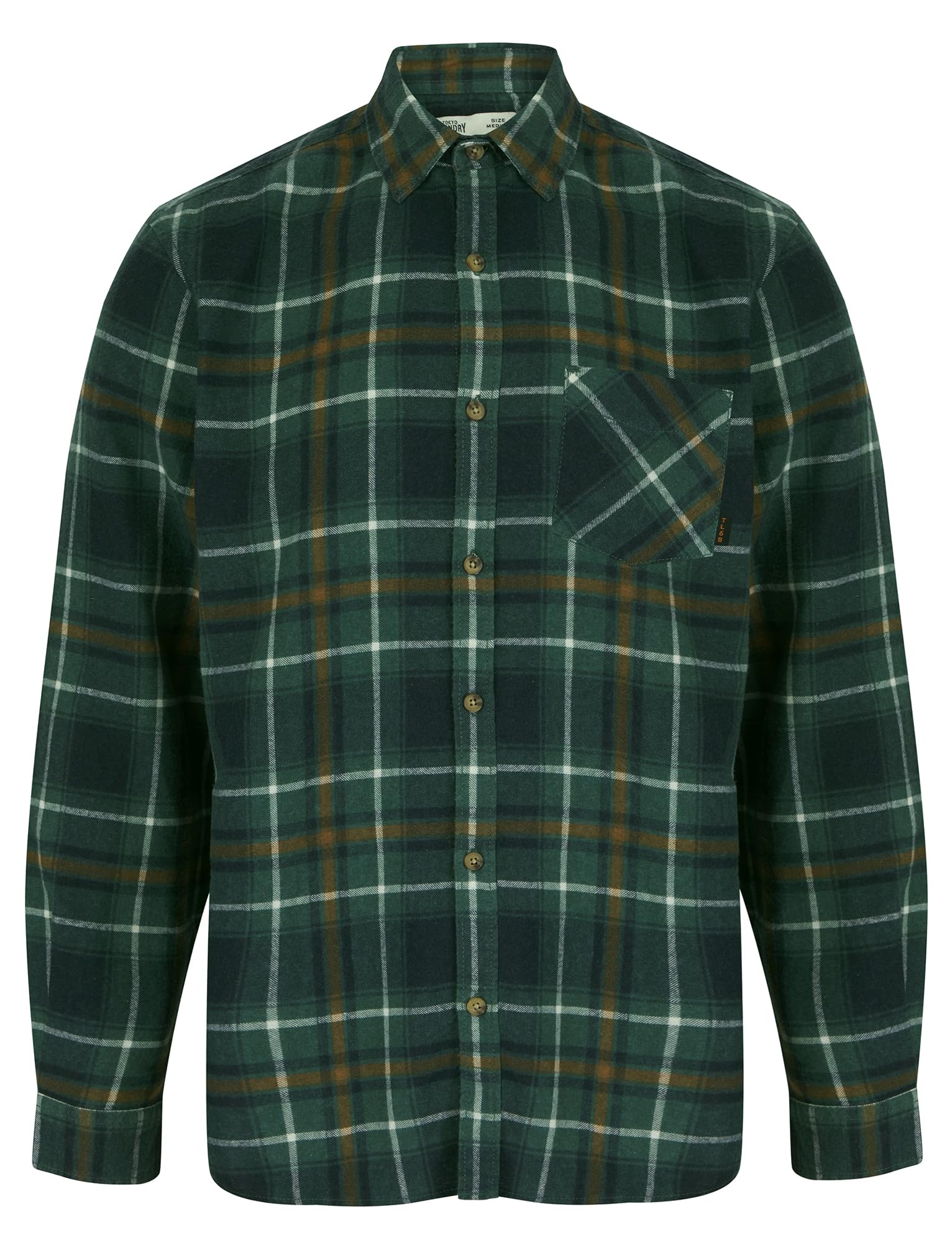 Tokyo Laundry Men's Printed Checked Cotton Flannel Shirt