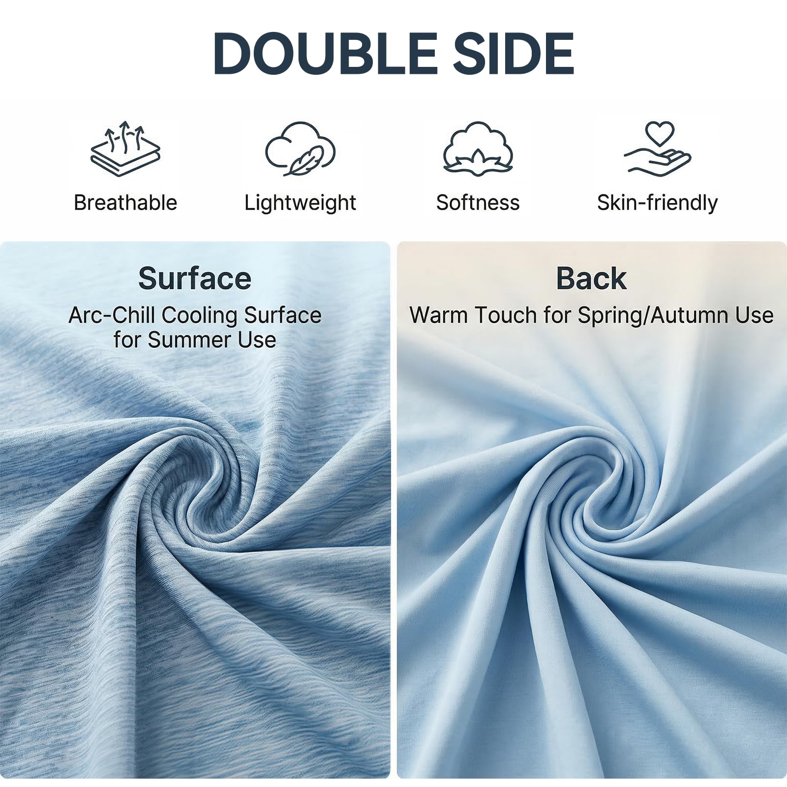 Coperta Rinfrescante Estiva, 2 in 1 Coperta Estiva, Giapponese Arc-Chill | Questa coperta rinfrescante è una rivoluzione per chi soffre il caldo e per coloro che combattono la sudorazione notturna.