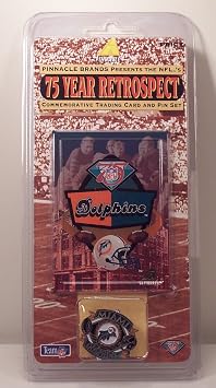 NFL Miami Dolphins Commemorative Trading Card and Pin Set