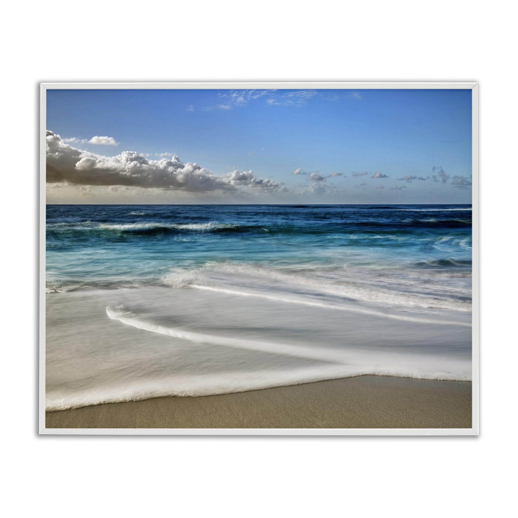 'Morning Foam on Shore'| Framed Giclee Art