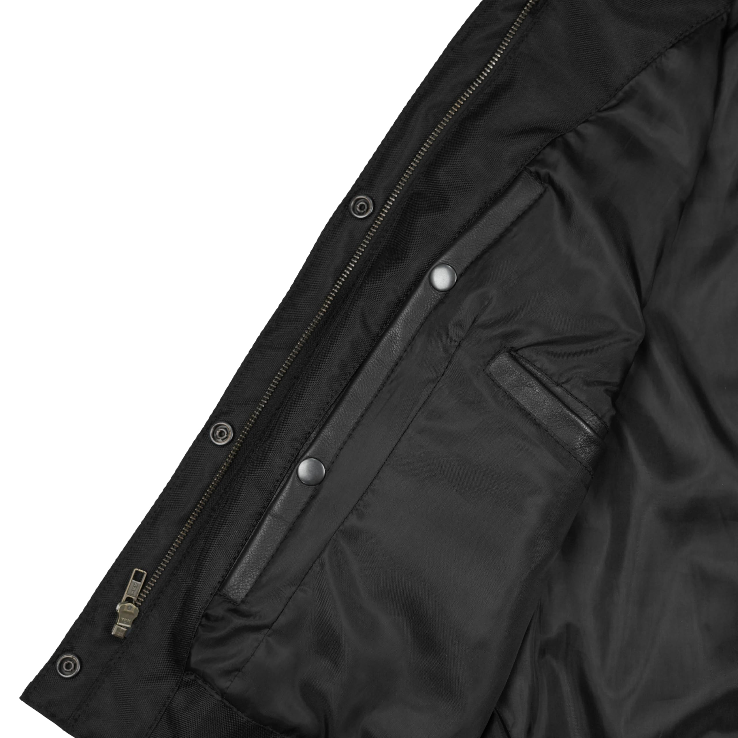 Leatherick Damen-Motorradweste schwarzes Leder Bikerweste weiches Futter verstellbar