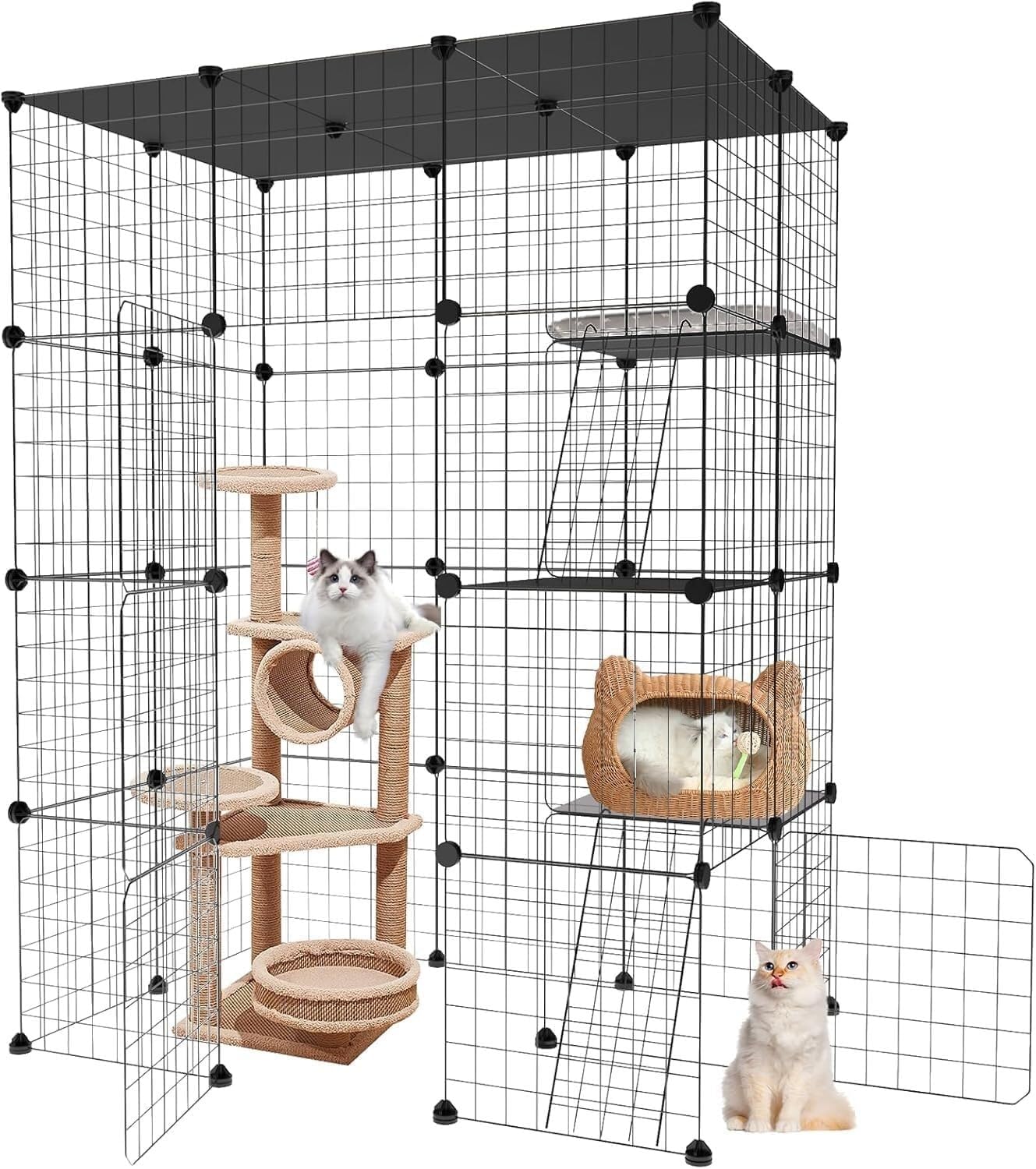 Practical Large Cat Cages, Artificial Pet Cages, Suitable for Small Indoor Pet Cats and Dogs