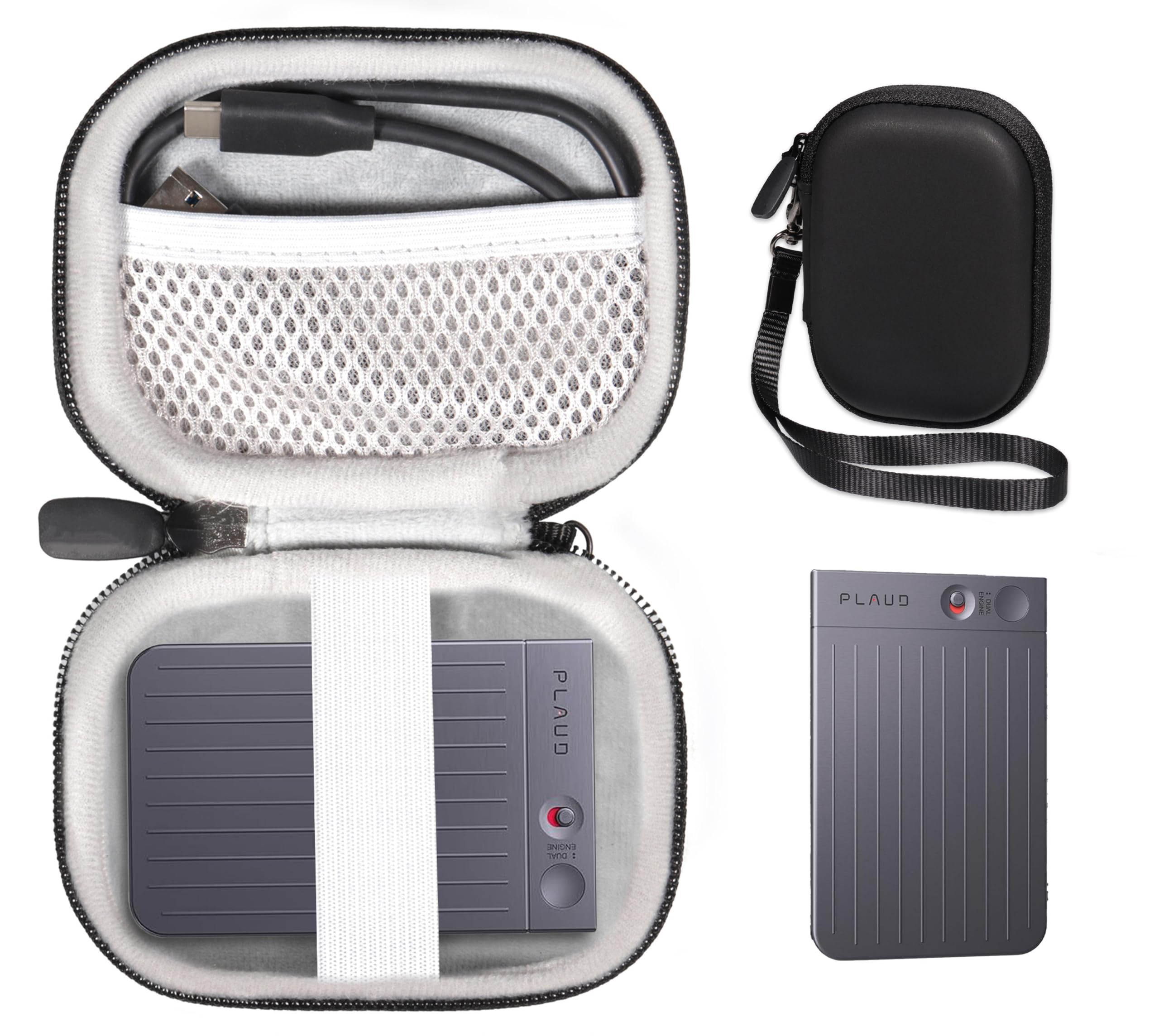 Alltravel Case for AI Voice Recorder Compatible with PLAUD Note Voice Recorder w/Case (Black)-image-36