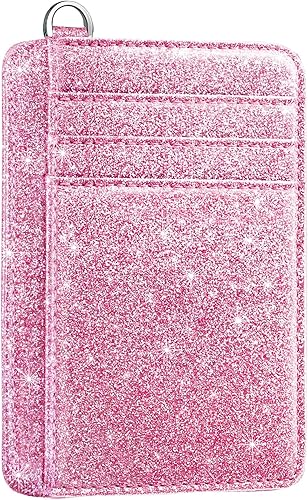 Vista 28 de Cartera delgada para mujer, tarjetero de crédito RFID, carteras minimalistas, con ventana de identificación, tarjetero con llavero, Libélula, Delgado