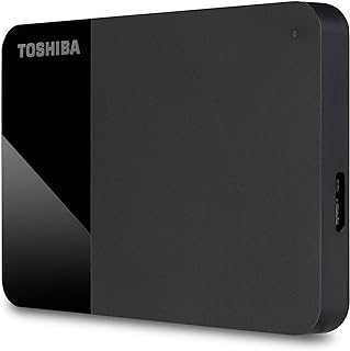 Toshiba 1TB Canvio Ready - Disco Duro Externo Portátil de 2,5 Pulgadas con USB 3.2 Gen 1 de Alta Velocidad, Compatible con Microsoft Windows 8.1, 10, 11 y macOS, Negro (HDTB410EK3AA)