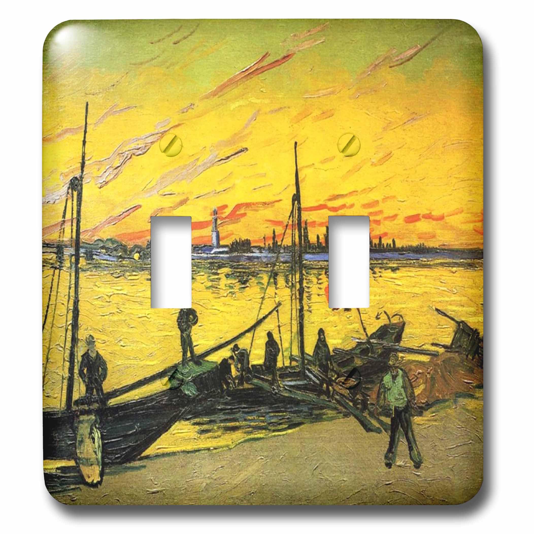Interrupteur double Van Gogh 1888 peinture au fusain
