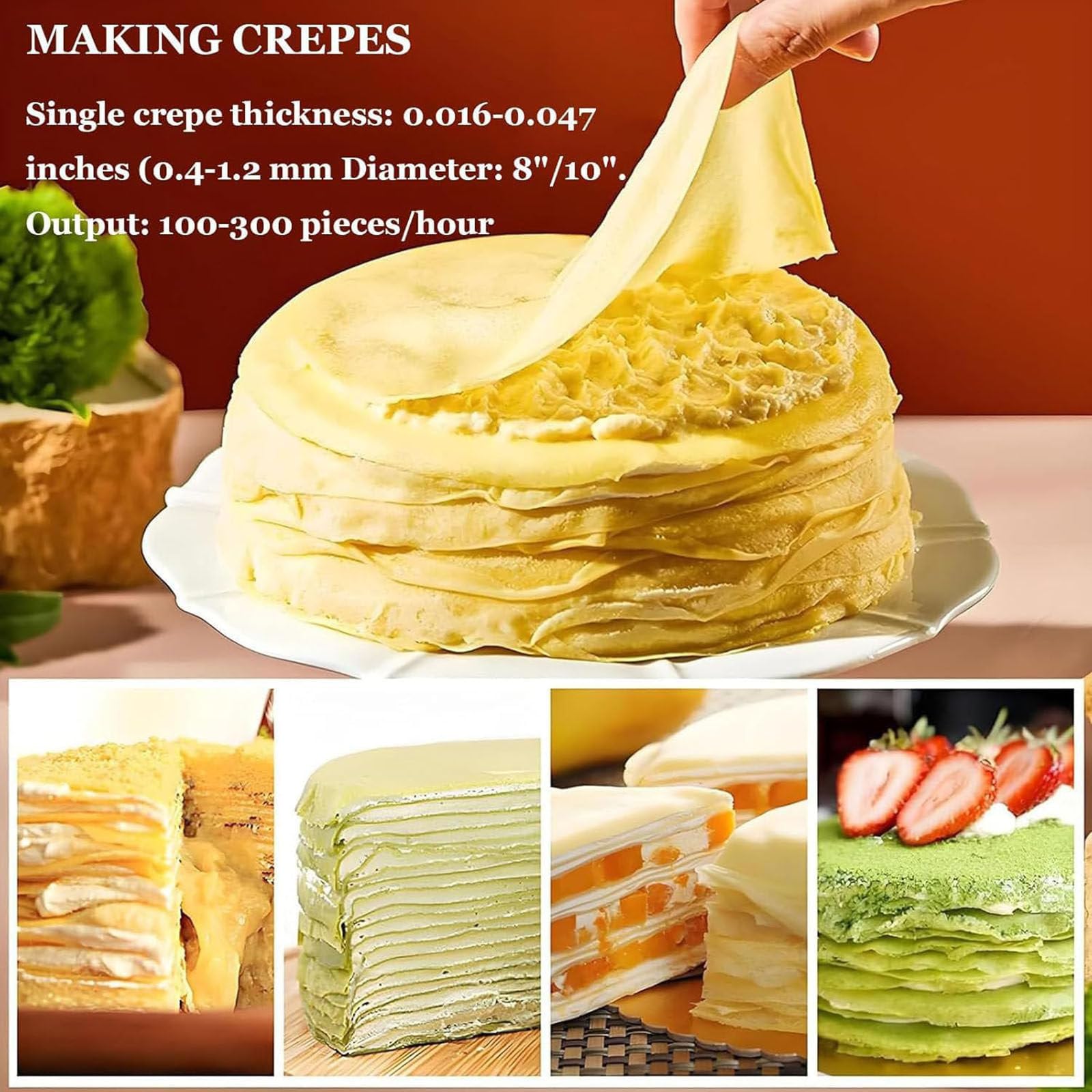 Macchina automatica da dessert con temperatura regolabile e riscaldamento uniforme per cottura professionale