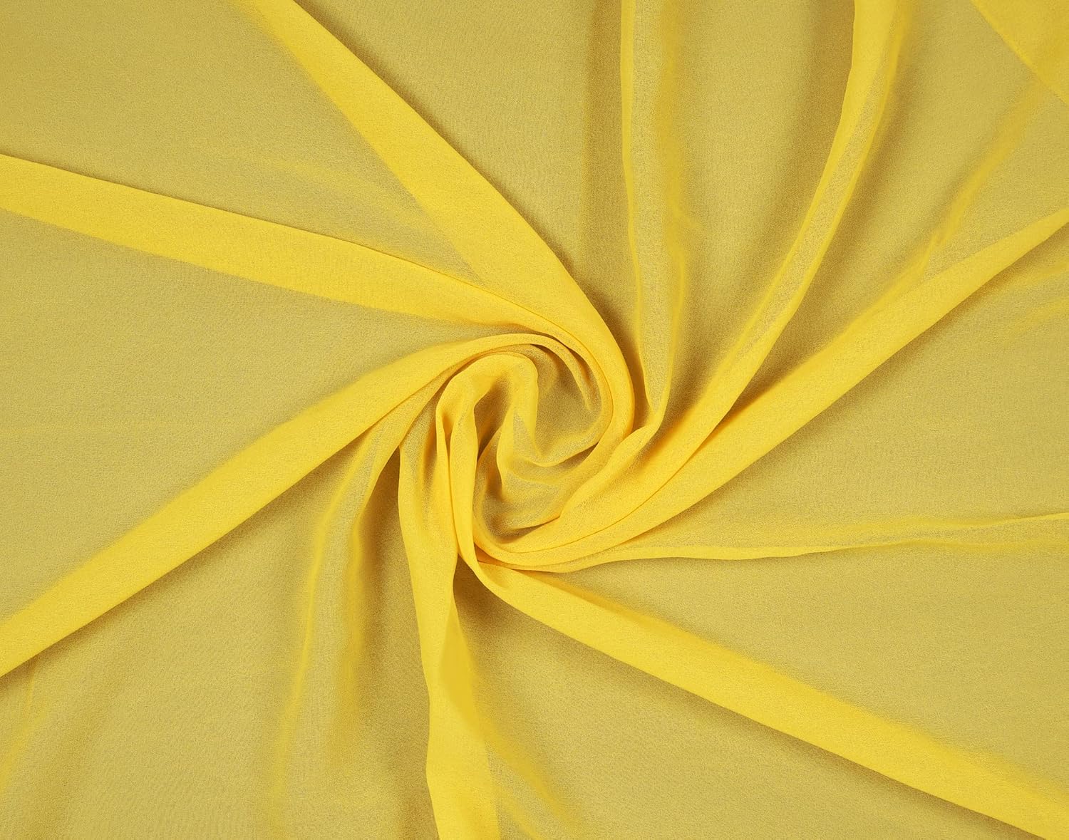 MDS Pack of 20 Yard Chiffon Fabric, Sheer Soft Draping Fabric Bolt for Wedding Party Backdrop Arch Decoration, Apparel Bridal Dress Sewing DIY Crafts Solid Gauze Fabrics 44 Wide - Yellow